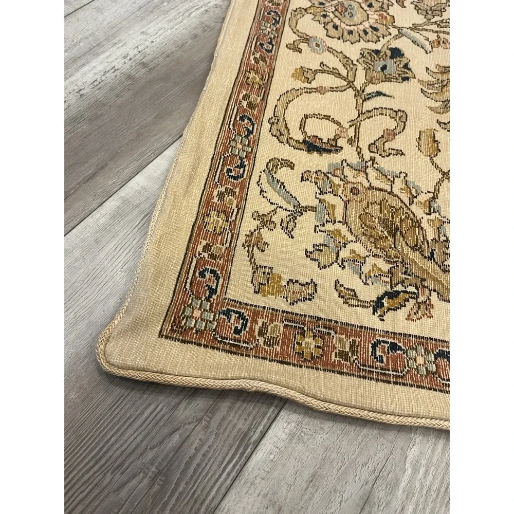 Lauren Ralph Lauren Northern Cape Tapestry Euro Pillow Shams Rope Edge Set (2)